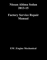 Nissan Factory Service Repair Manual cover image