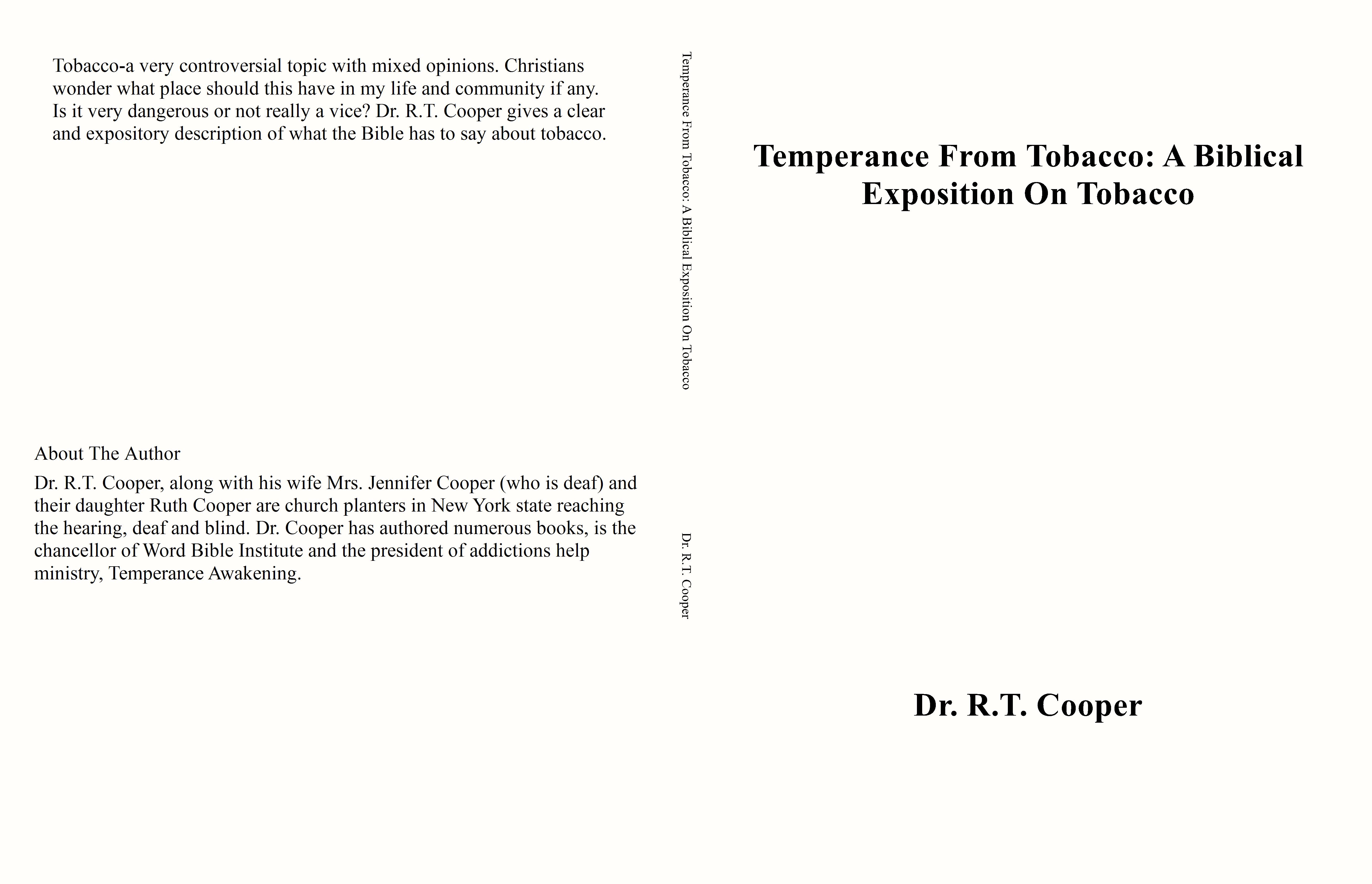 Temperance From Tobacco: A Biblical Exposition On Tobacco cover image