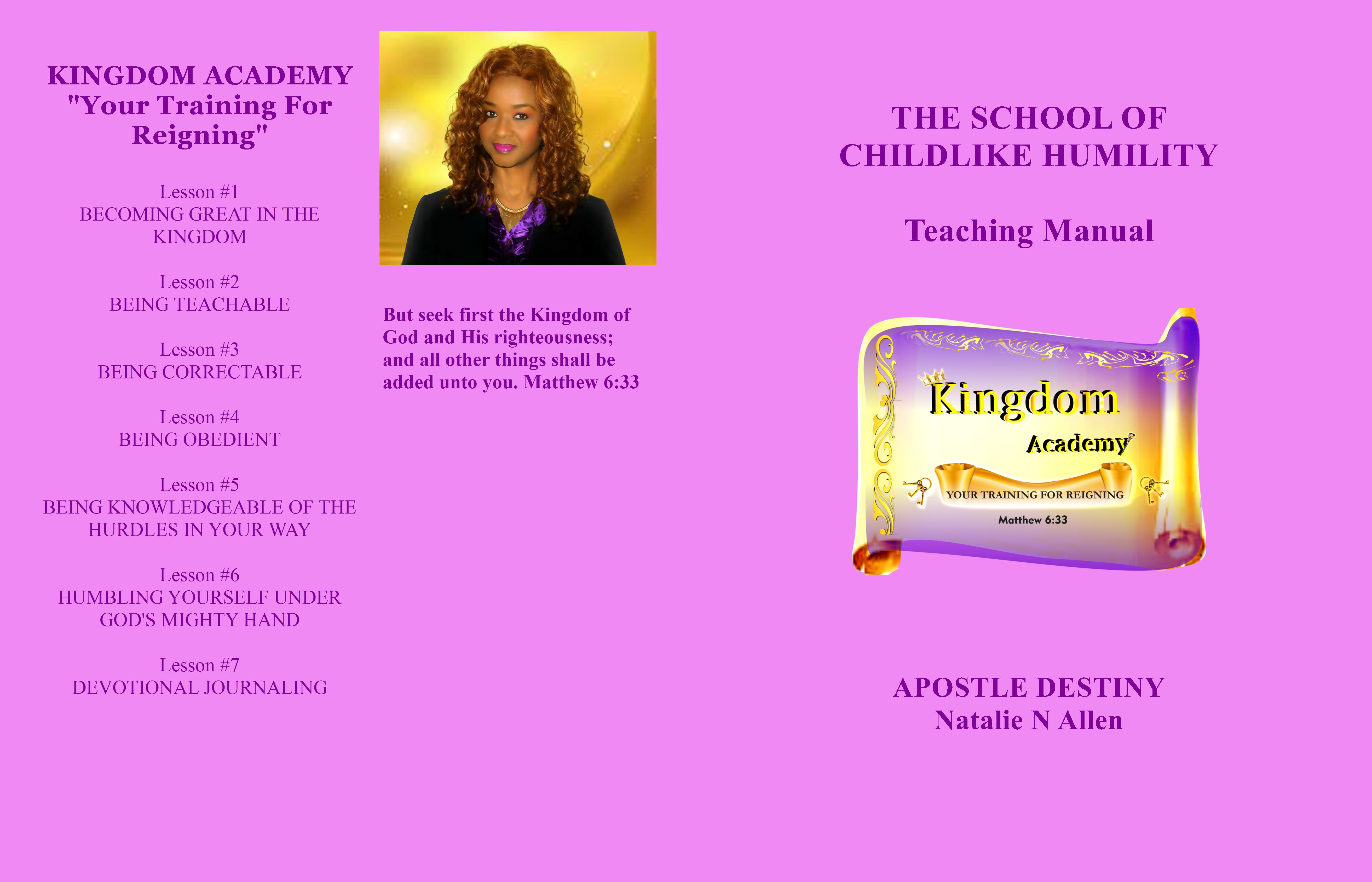 THE SCHOOL OF CHILDLIKE HUMILITY - TEACHING MANUAL cover image