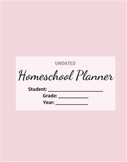 Annual Homeschool Planner, Record Keeper and Keepsake Journal (Pink) cover image
