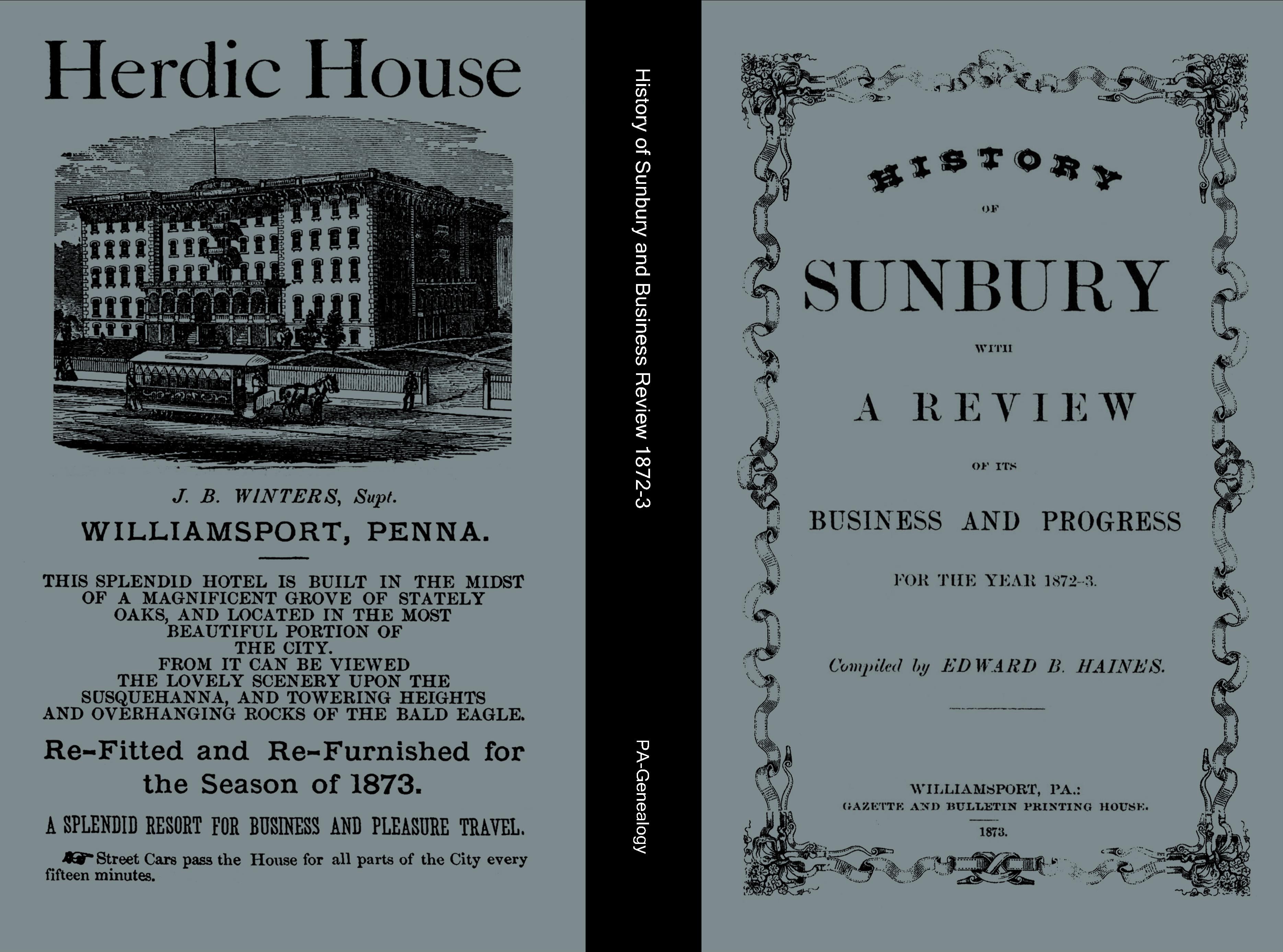 Historical Sketch And Business Review of Sunbury in 1872-3 cover image