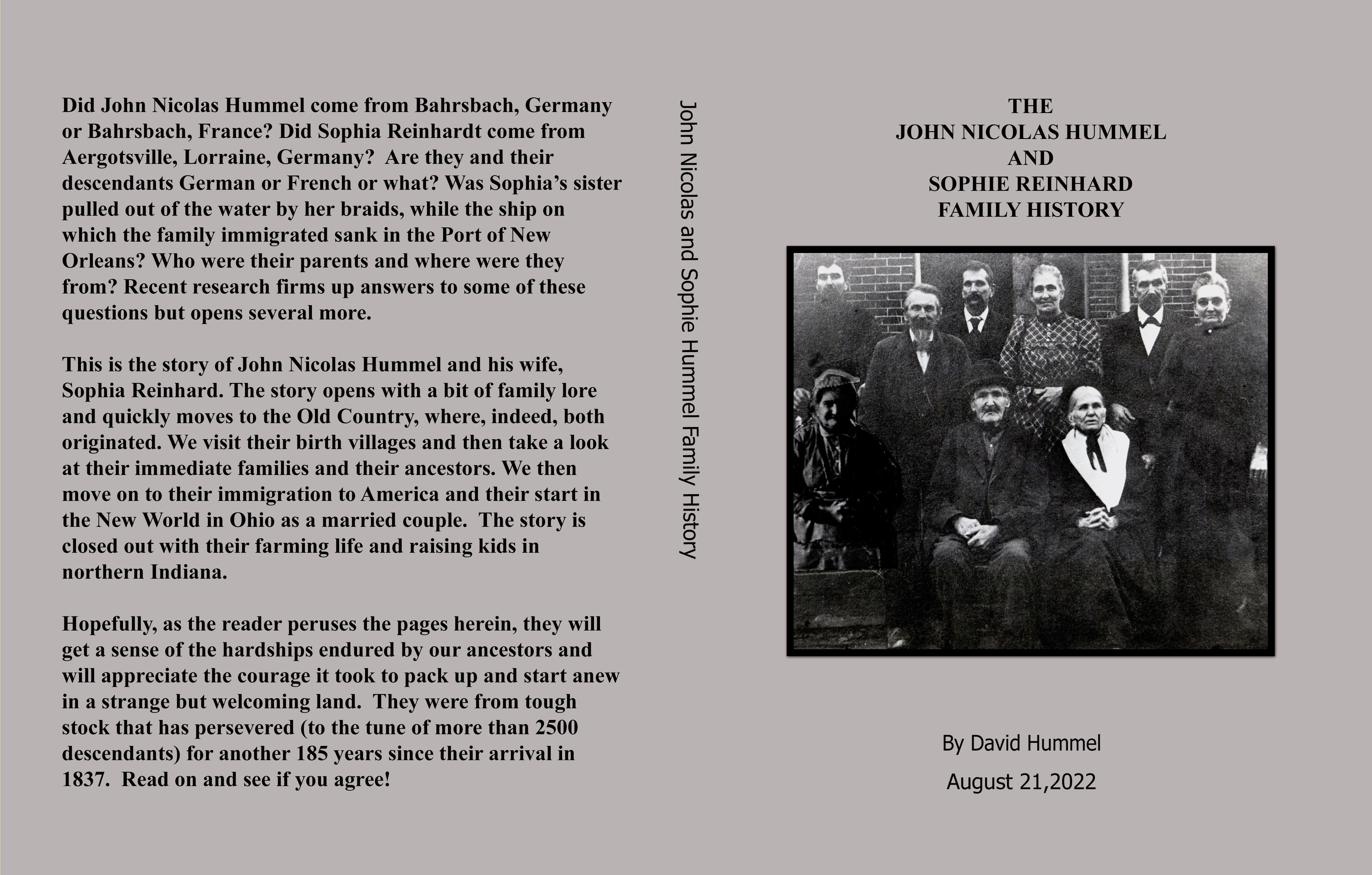 The John Nicolas Hummel and Sophie Reinhard Family History cover image
