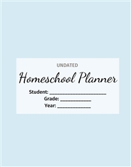 Annual Homeschool Planner, Record Keeper and Keepsake Journal (Blue) cover image