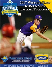 2017 Whitaker Bank/KHSAA Baseball State Tournament Program cover image