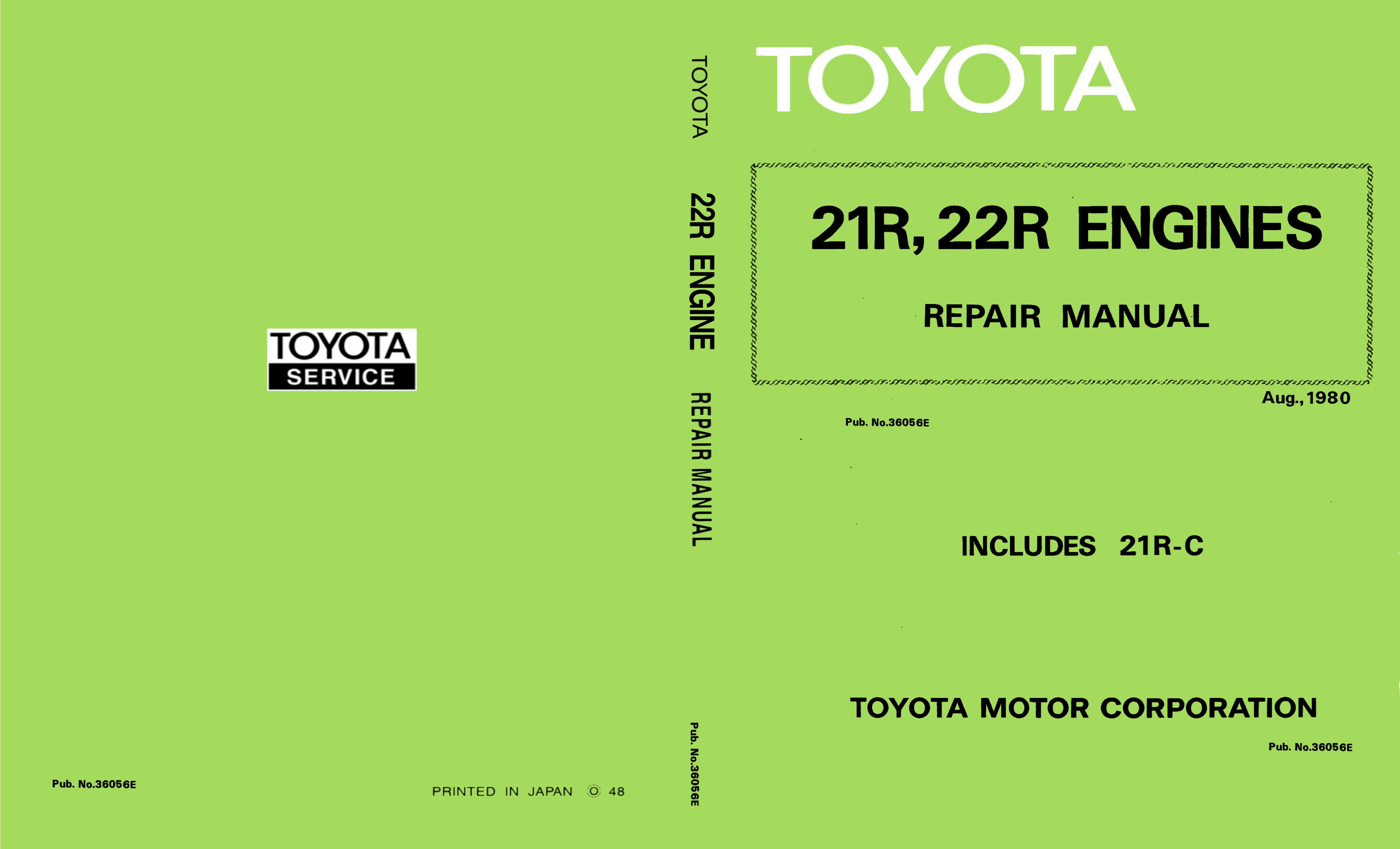 Toyota 22R manual cover image