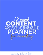 12 Month Content Workbook Planner for Ministry cover image