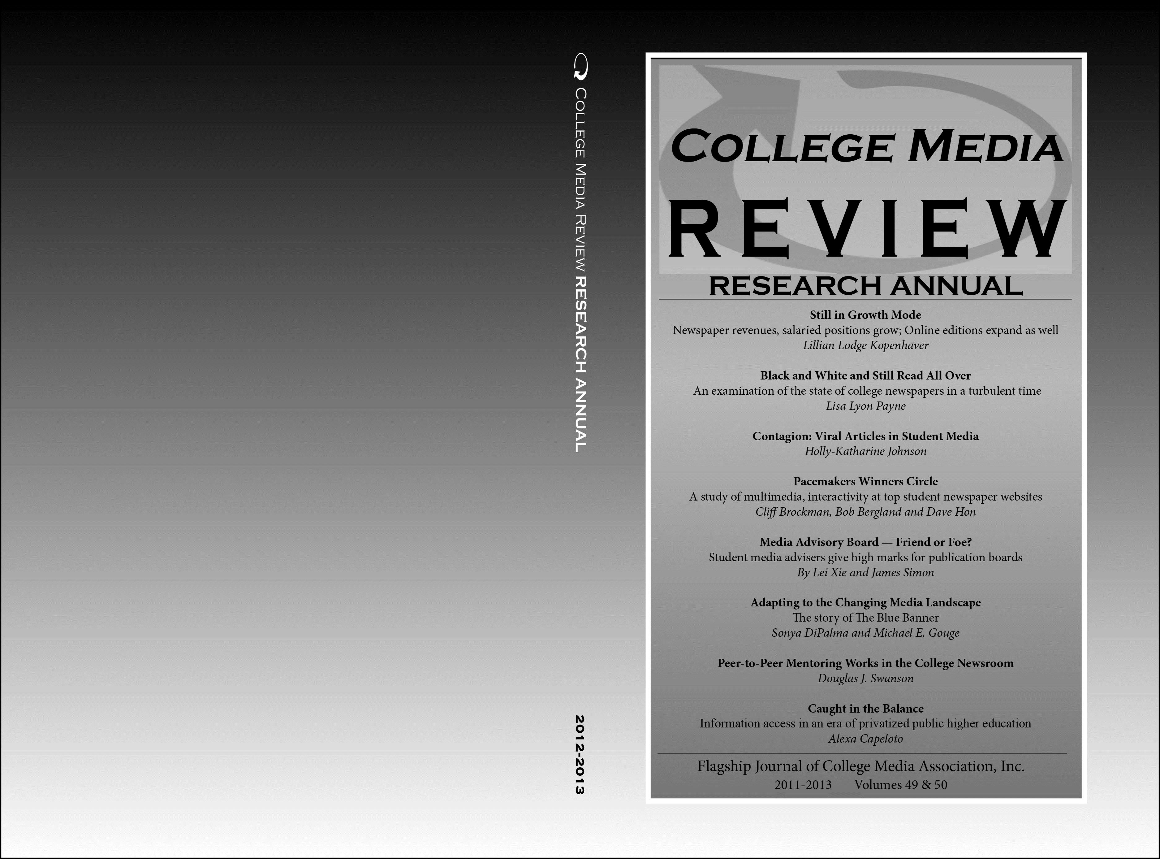 College Media Review Research Annual 2012 | 2013 cover image