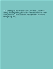 The Roy Crowe Family History cover image