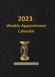 2023 Weekly Calendar Black Leather Edition (spiral) cover image