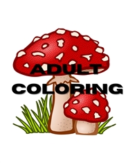 Mushroom Adult Coloring Book cover image