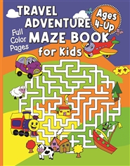 Travel Adventure Maze Book for Kids: Full Color Interior cover image