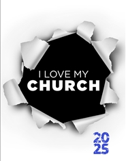 I Love My Church 2025 Minimalist Weekly Planner - 8.5x11 - Spiral Notebook cover image