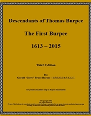 Descendants of Thomas Burpee, The First Burpee 1613 to 2015, Third Edition cover image