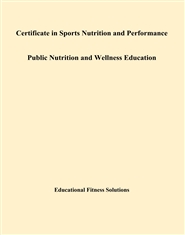 Certificate in Sports Nutrition and Performance Public Nutrition and Wellness Education cover image