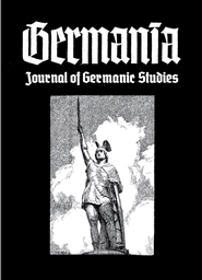 Germania-Journal Of German ... cover image
