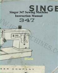 Singer 347 Sewing Machine Instruction Manual cover image