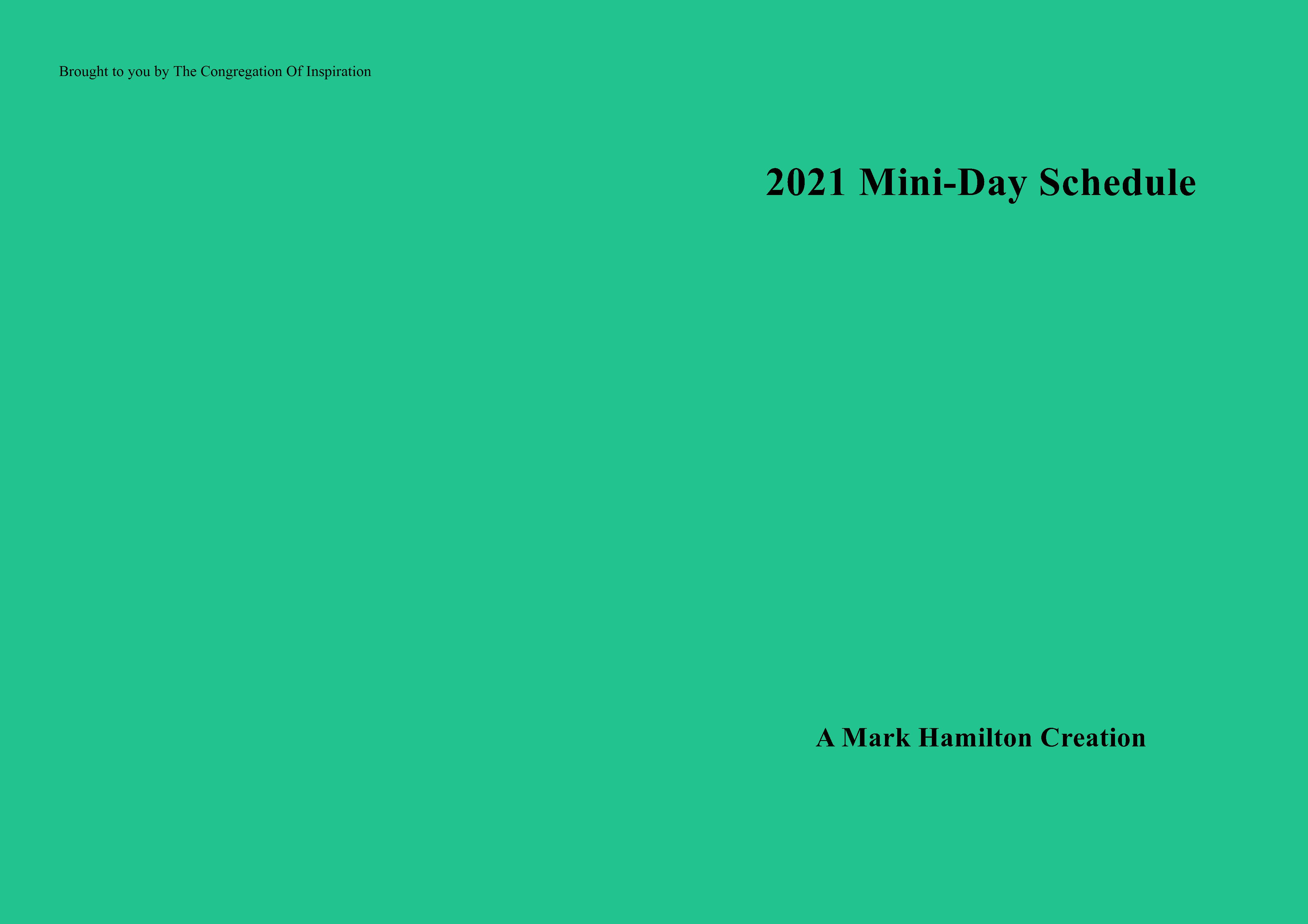 Mini Day Schedule Spiral Style cover image