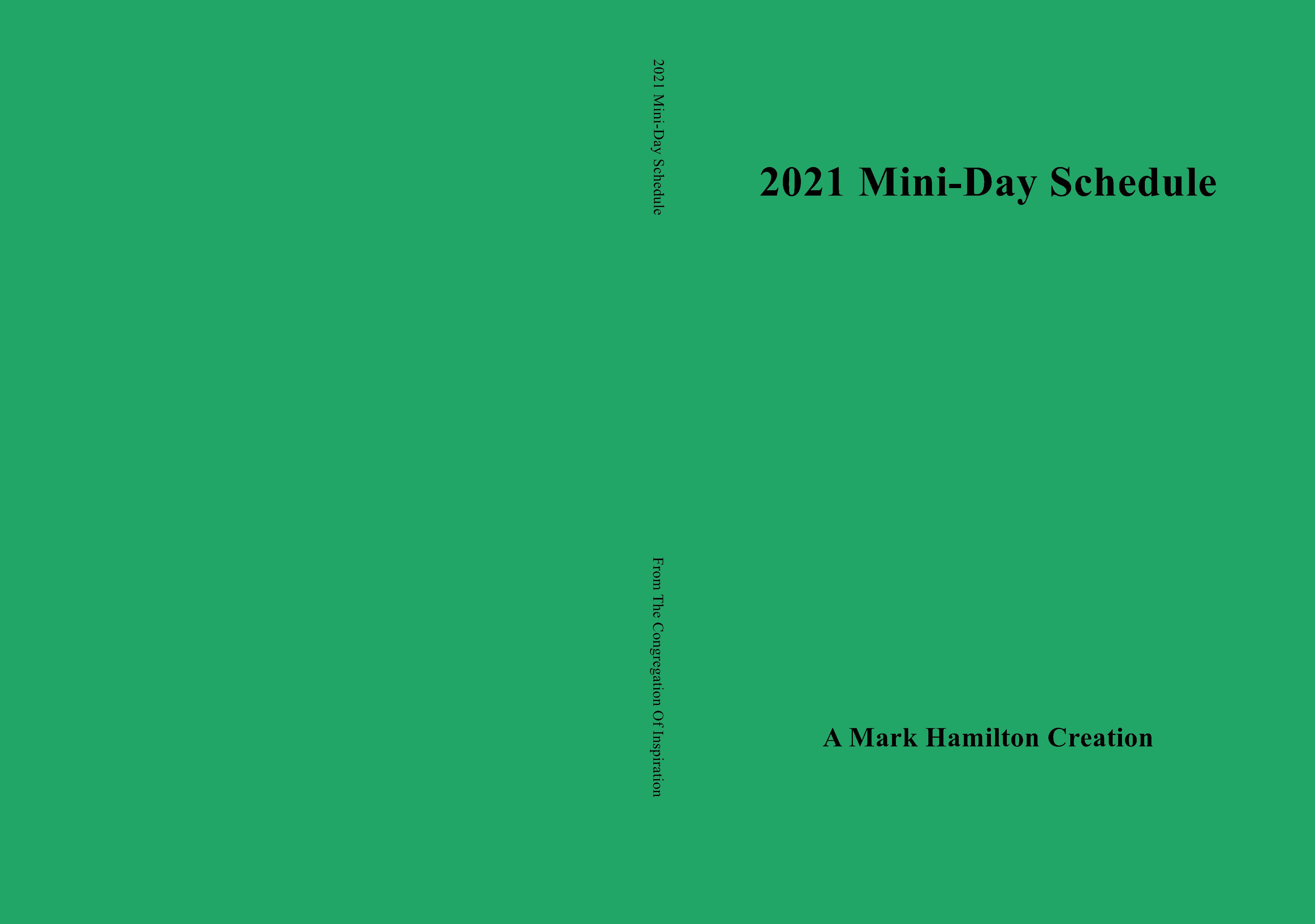 2021-2022 Mini-Day Schedule Perfect Bound cover image