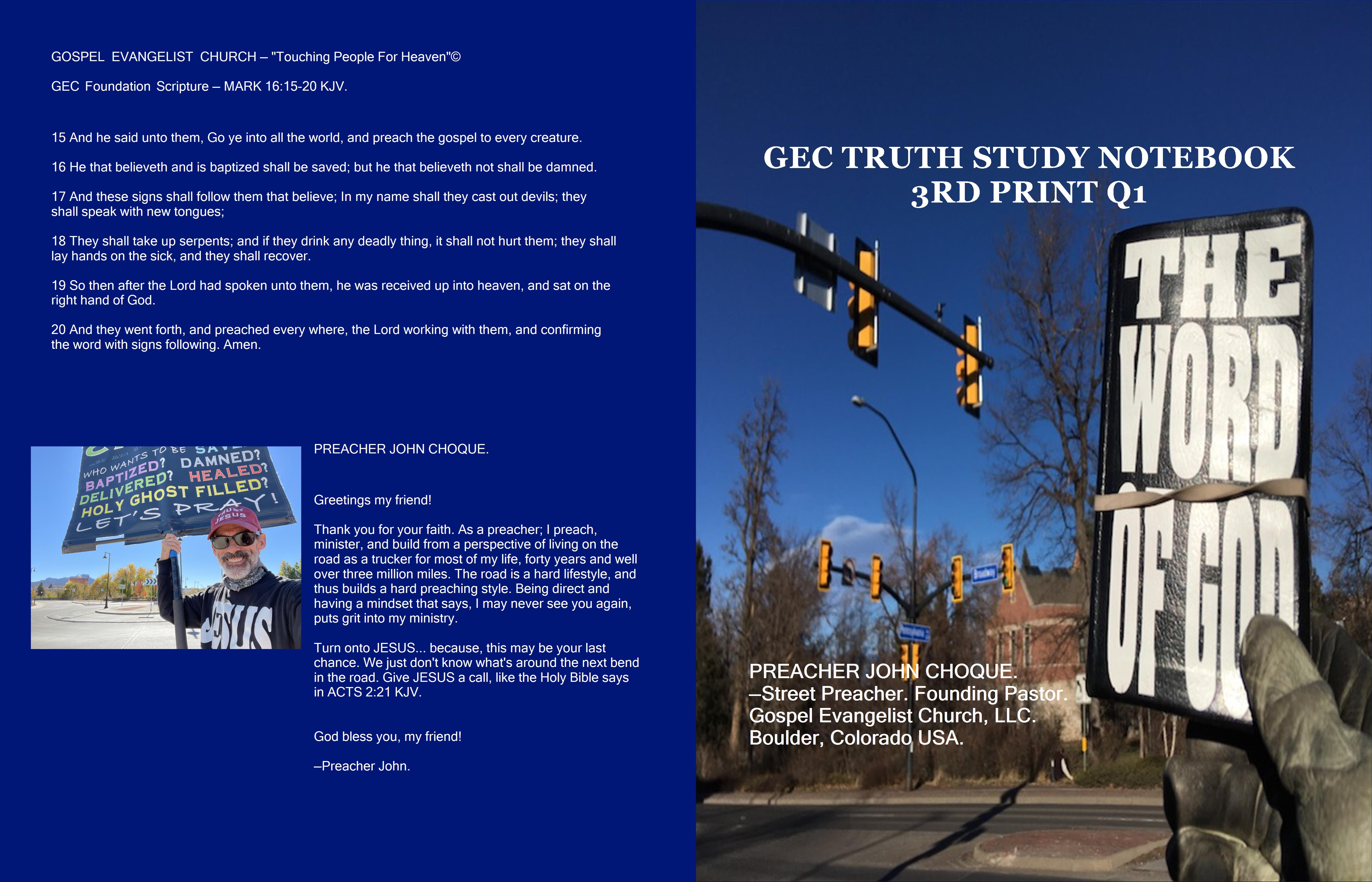 GEC TRUTH STUDY NOTEBOOK — 3RD PRINT Q1 cover image