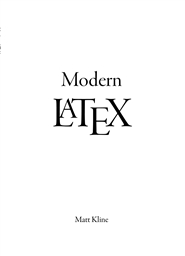 Modern LaTeX cover image
