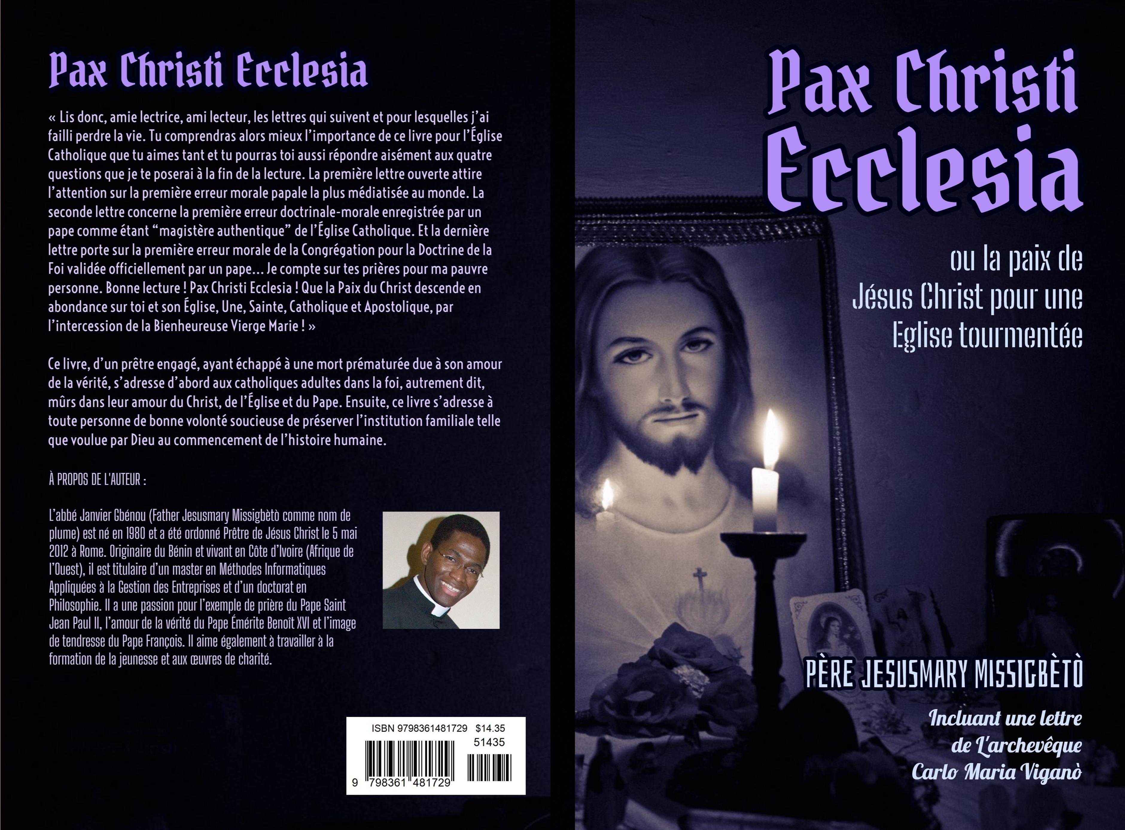 Pax Christi Ecclesia (ou la paix de Jésus Christ pour une Église tourmentée) cover image