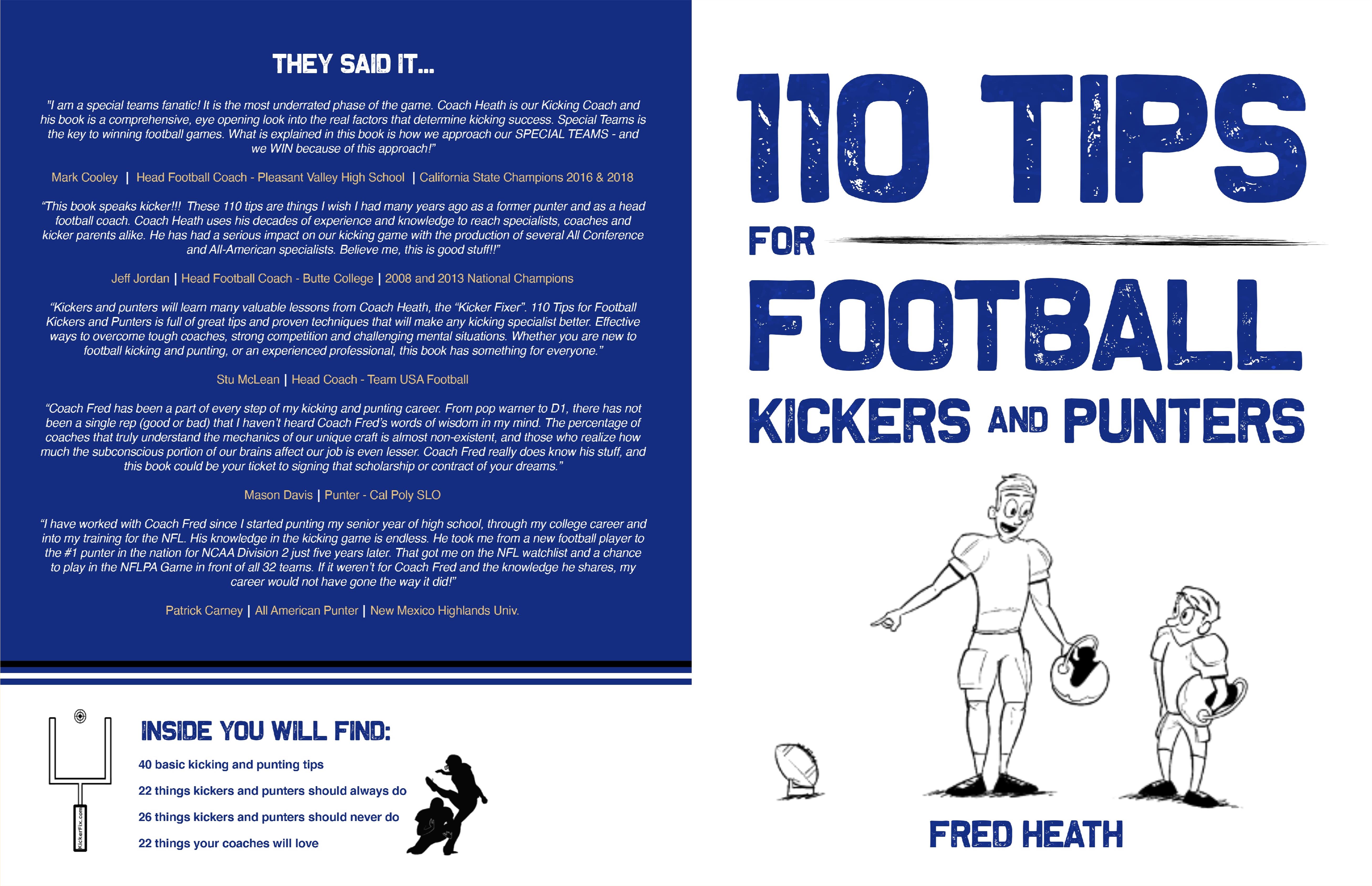 110 Tips for Football Kickers and Punters cover image