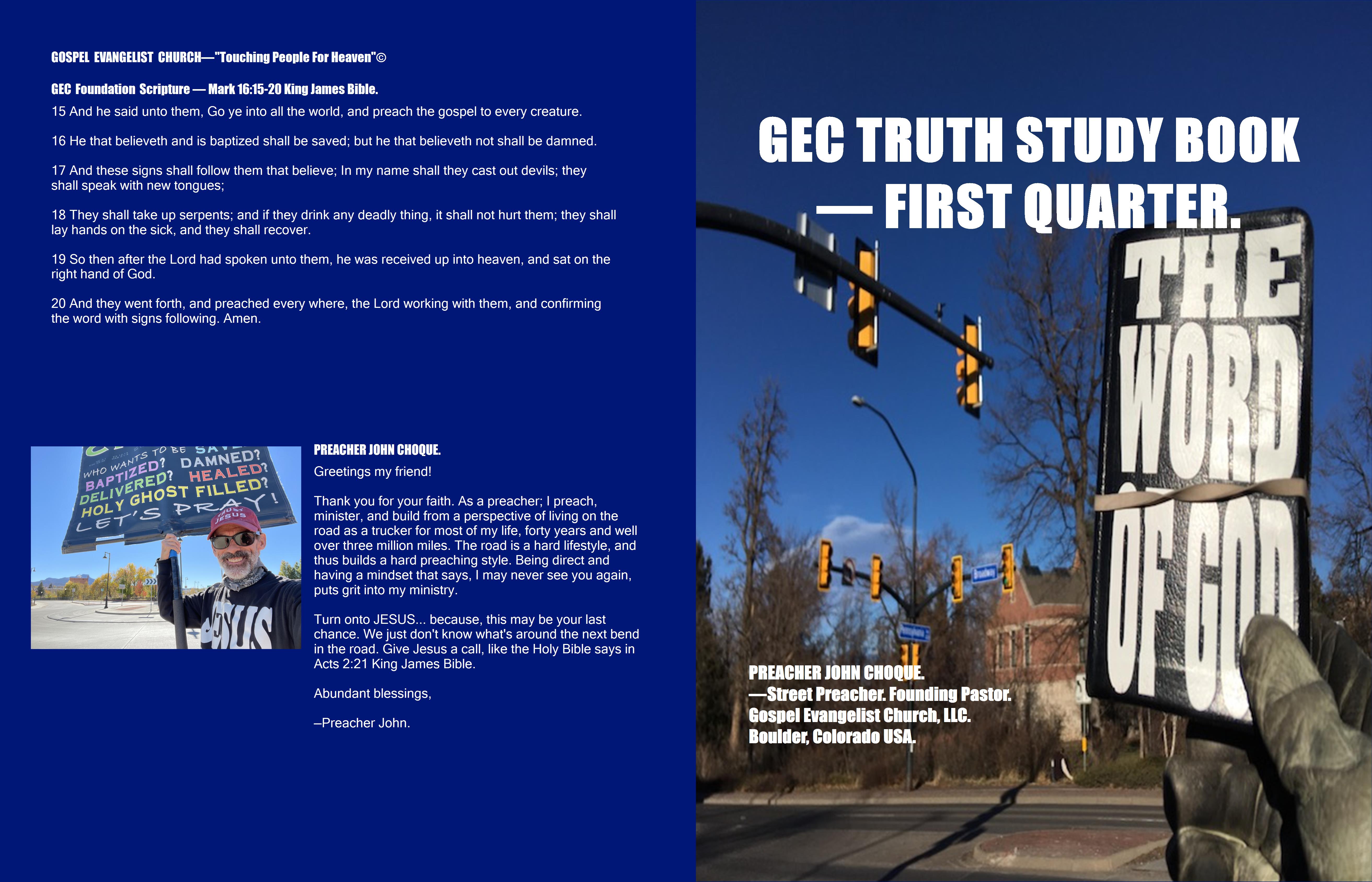 GEC Truth Study Book — First Quarter. cover image