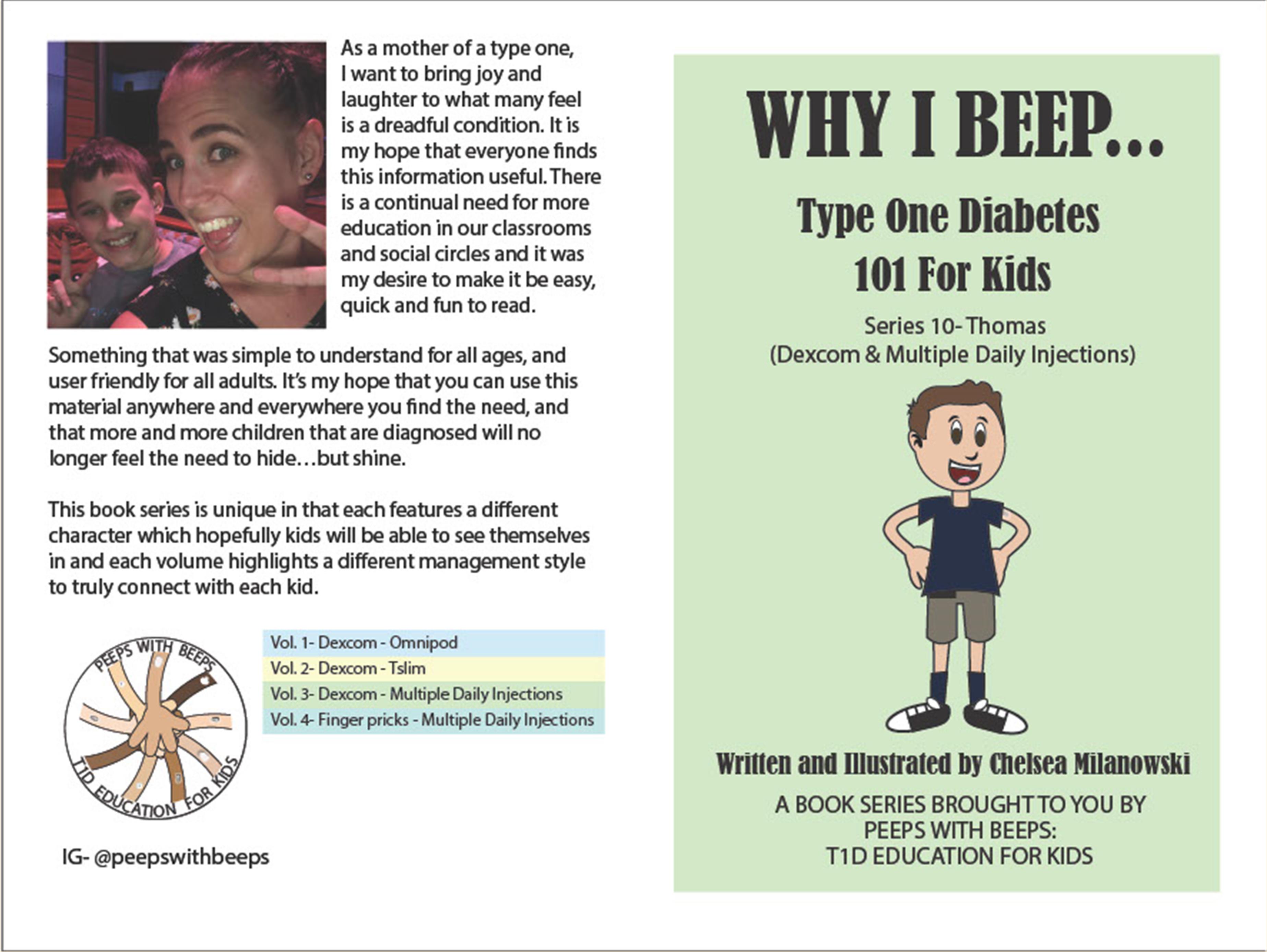 Why I Beep. Type One Diabetes 101 for Kids. (Thomas - Dexcom & Multiple Daily Injections cover image