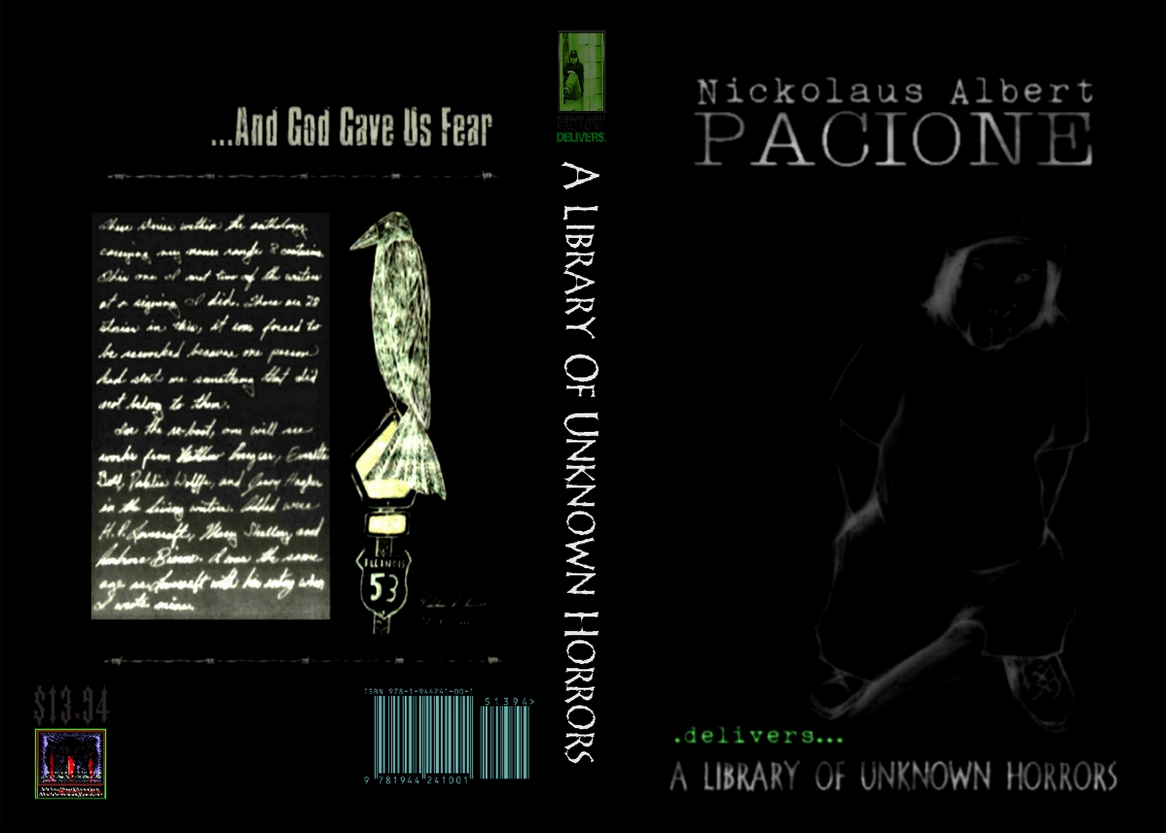 Nickolaus Albert Pacione Delivers:  A Library Of Unknown Horrors  cover image