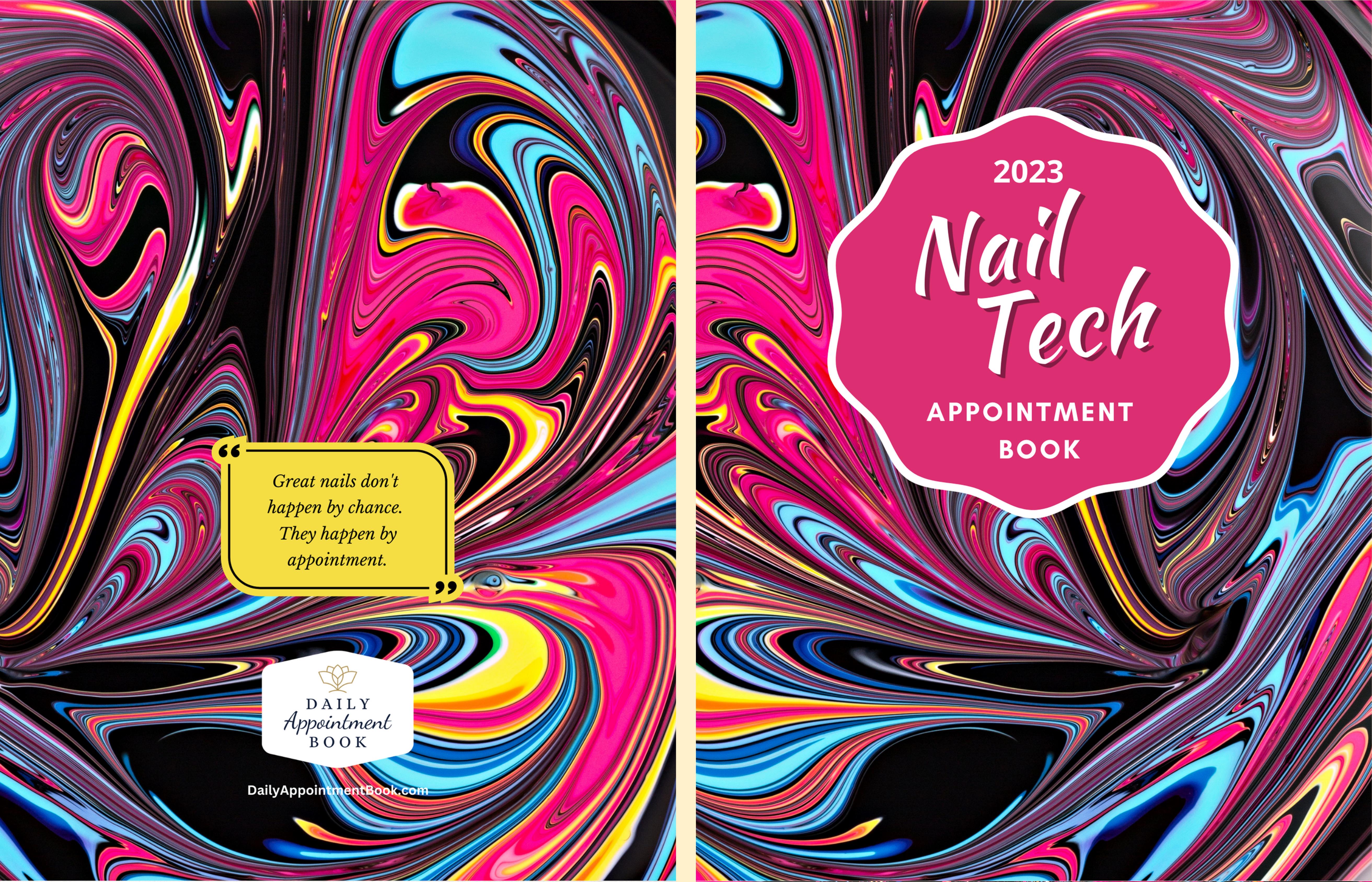 Appointment Book for Nail Tech 2023 Dated: Weekly and Daily Planner Client Schedule in 15-minute Increments, with Expense Journal & Income Tracker cover image