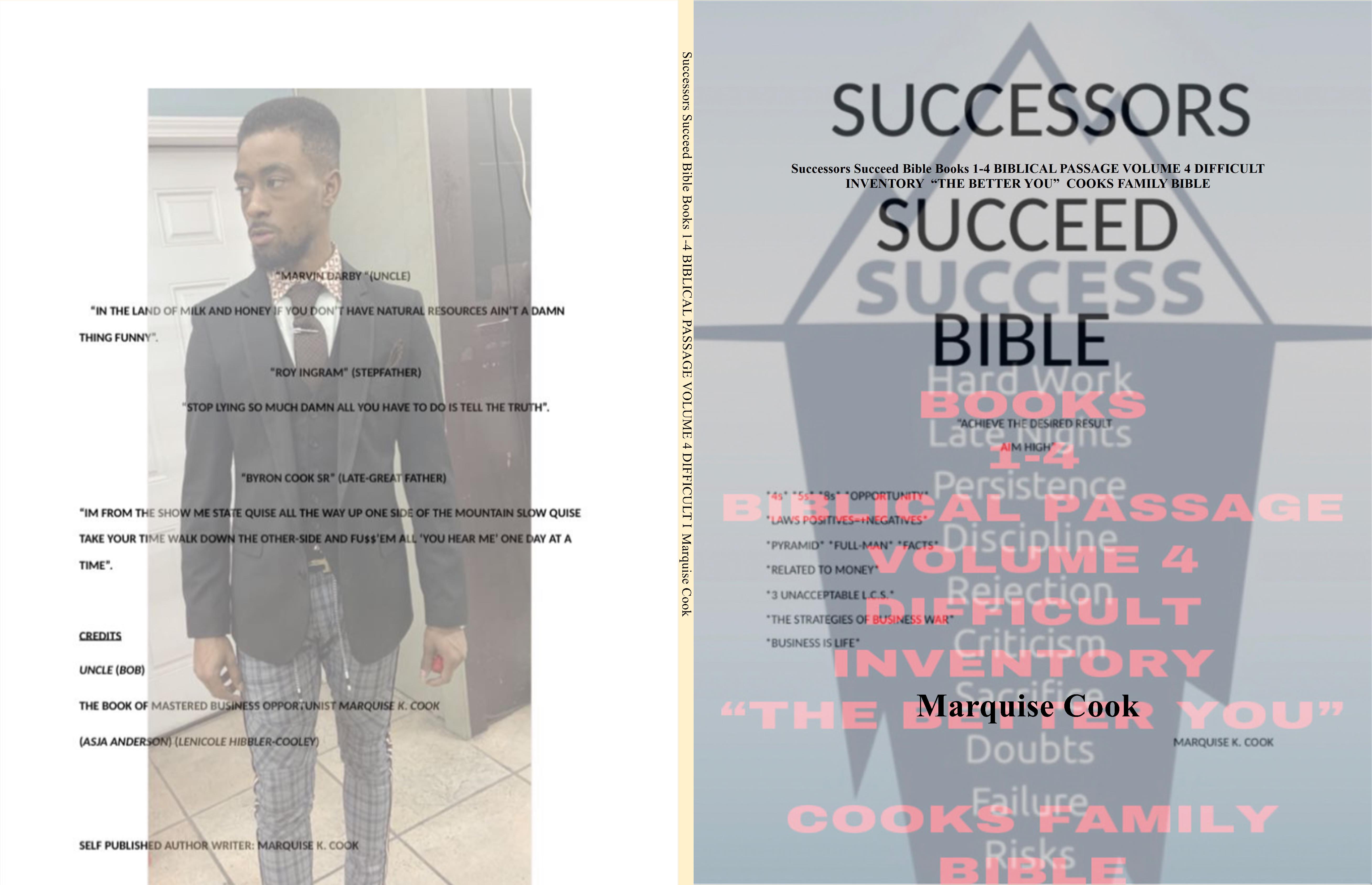 Successors Succeed Bible Books 1-4 BIBLICAL PASSAGE VOLUME 4 DIFFICULT INVENTORY  “THE BETTER YOU”  COOKS FAMILY BIBLE cover image