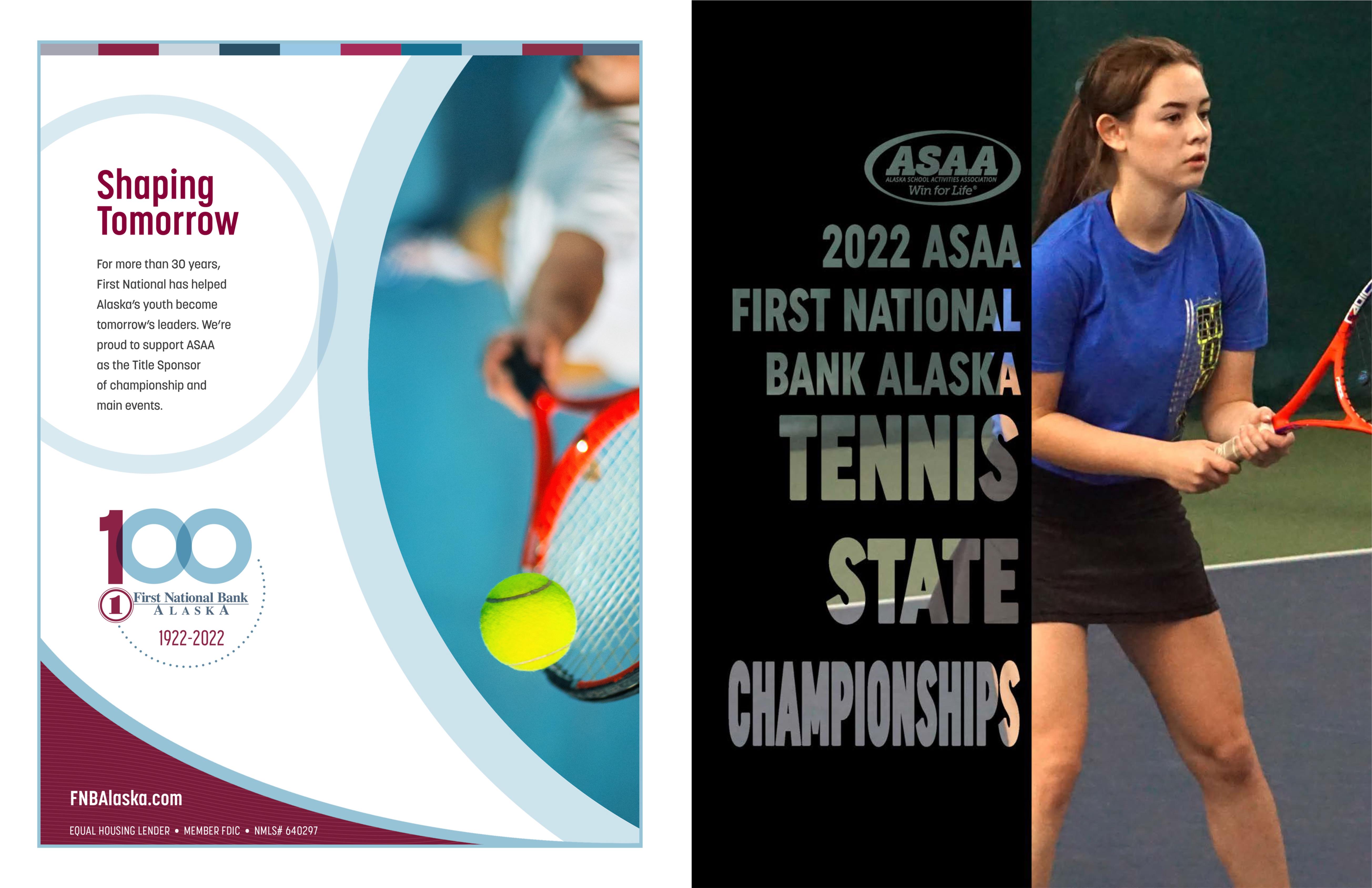 2022 ASAA/First National Bank Alaska Tennis State Championships Program cover image