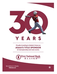 2021 ASAA/First National Bank Alaska Baseball State Championships Program cover image