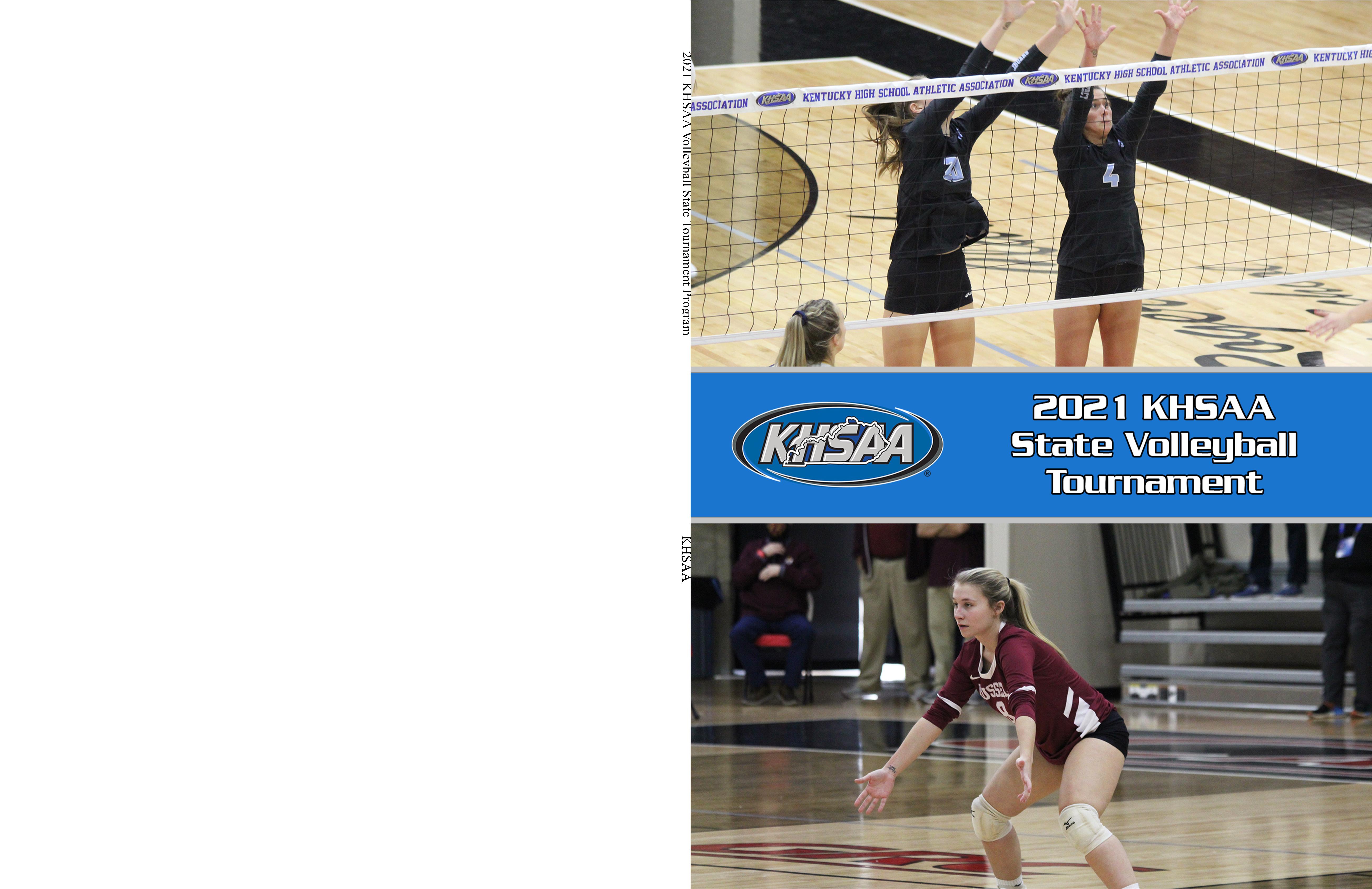 2021 KHSAA Volleyball State Tournament Program (B&W) by KHSAA 5.00