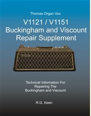 Vox Buckingham V1121 and Viscount V1151 Repair Supplement cover image