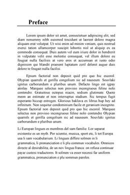 Text Sample 002 Preface Page