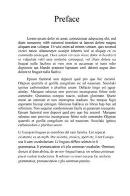 Text Sample 003 Preface Page