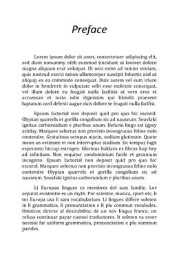 Text Sample 004 Preface Page
