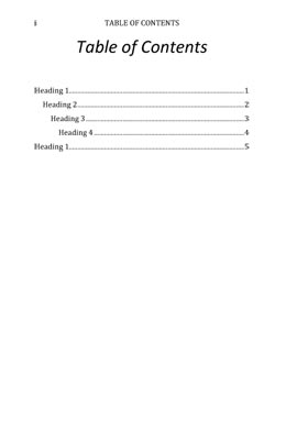 Text Sample 004 Table of Contents Page