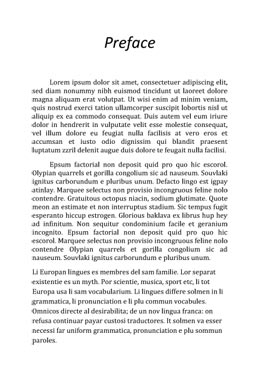 Text Sample 005 Preface Page