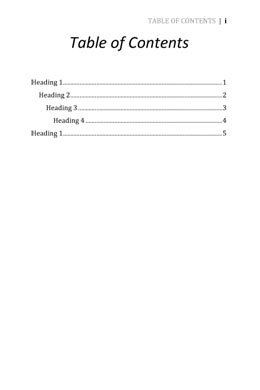 Text Sample 005 Table of Contents Page