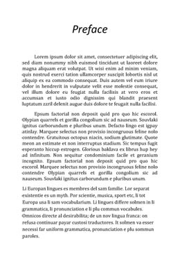 Text Sample 006 Preface Page